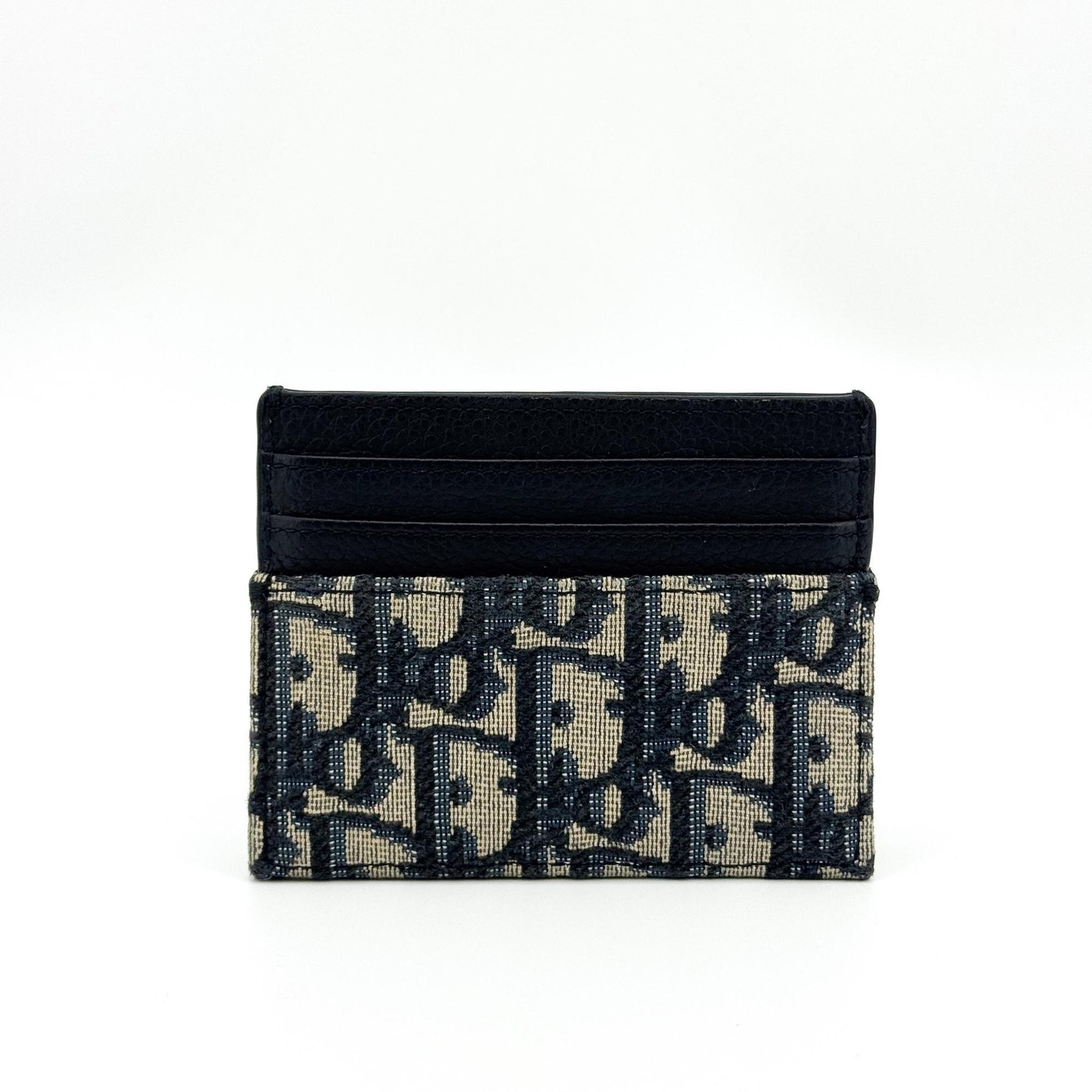 Christian Dior Card Holder Oblique Canvas and Leather