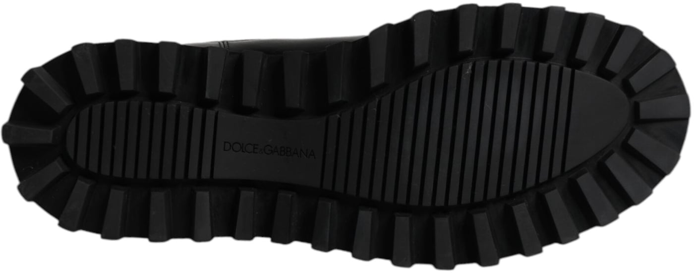 Dolce & Gabbana Black Belted DG Logo Men Chelsea Boots Shoes