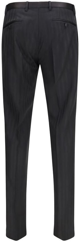 Dolce & Gabbana Black Wool Oves Aries Dress Pants