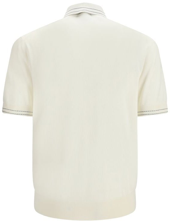Dolce & Gabbana Beige Silk Polo Shirt