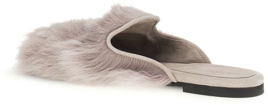 Dolce & Gabbana Gray Lamb Ovis Aries Mules