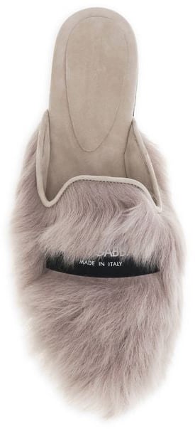 Dolce & Gabbana Gray Lamb Ovis Aries Mules