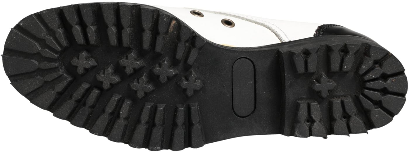 Dolce & Gabbana Black White Leather Derby Shoes
