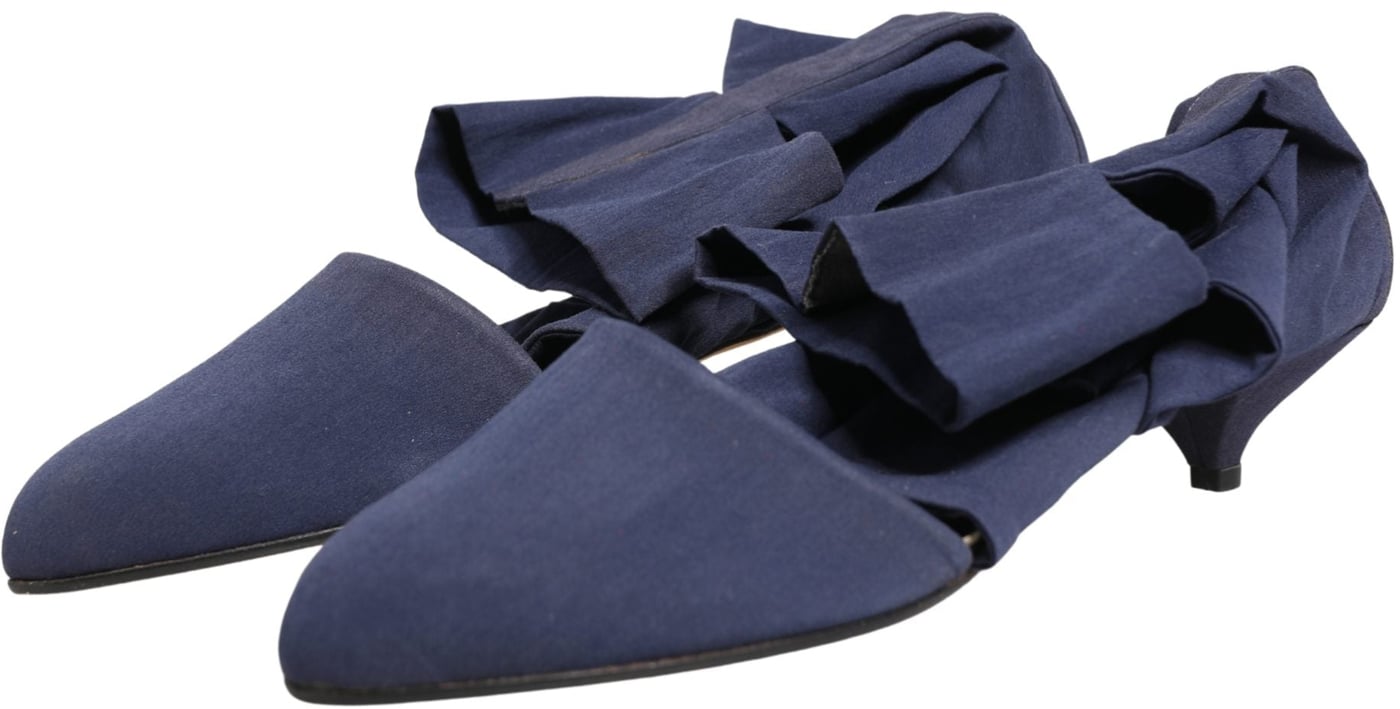 Dolce & Gabbana Blue Cotton Ankle Boots Shoes