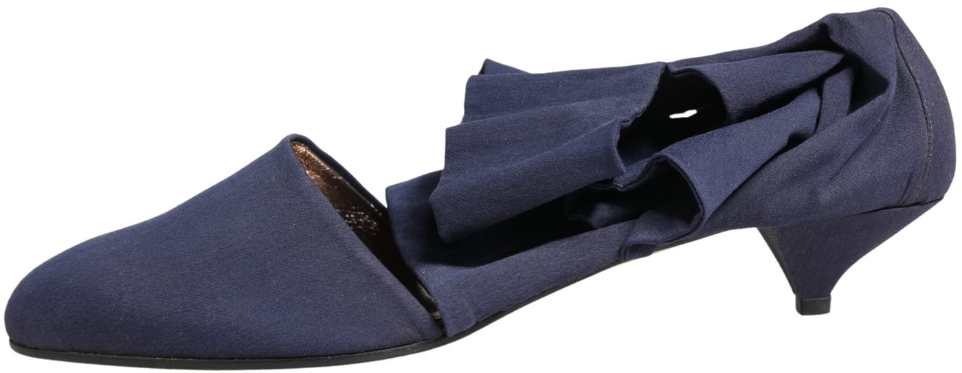 Dolce & Gabbana Blue Cotton Ankle Boots Shoes