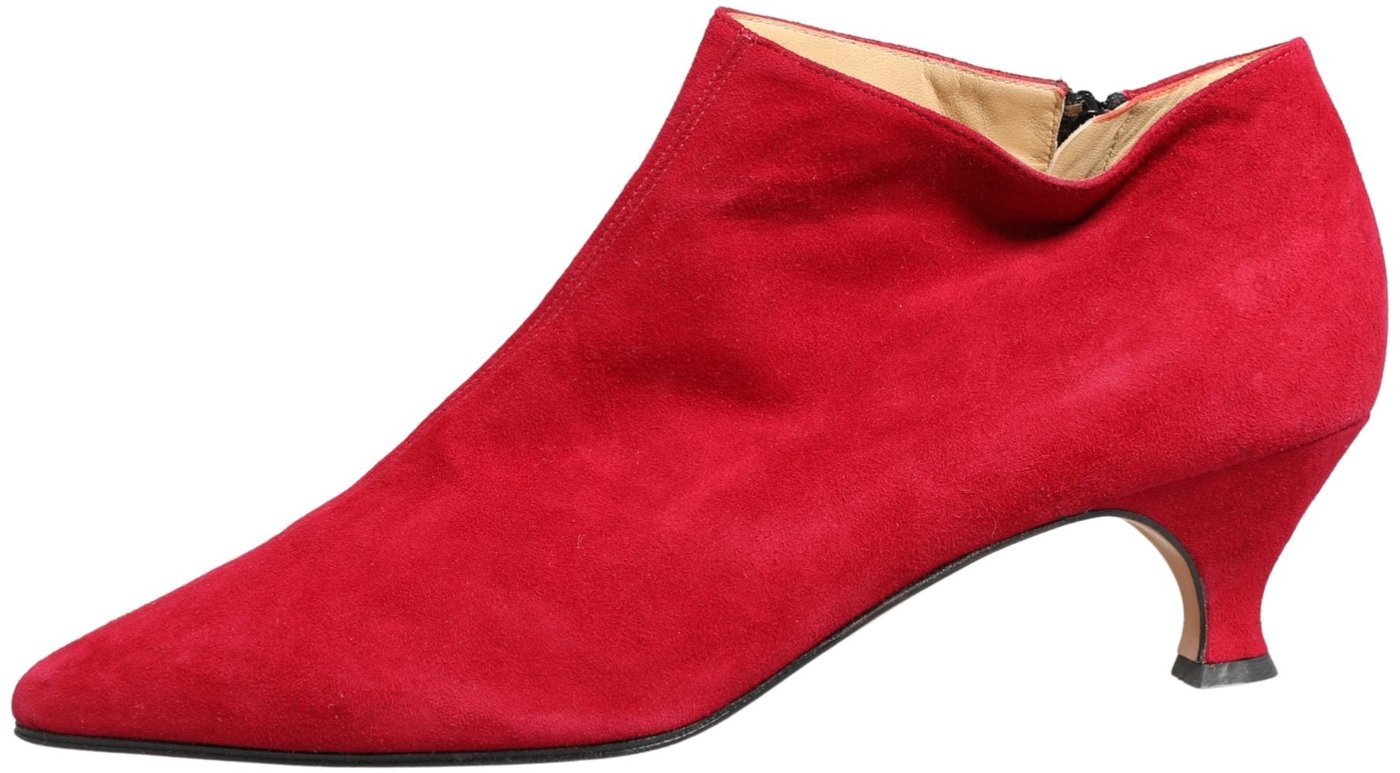 Dolce & Gabbana Red Suede Ankle Boots Shoes