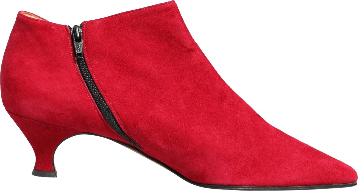 Dolce & Gabbana Red Suede Ankle Boots Shoes