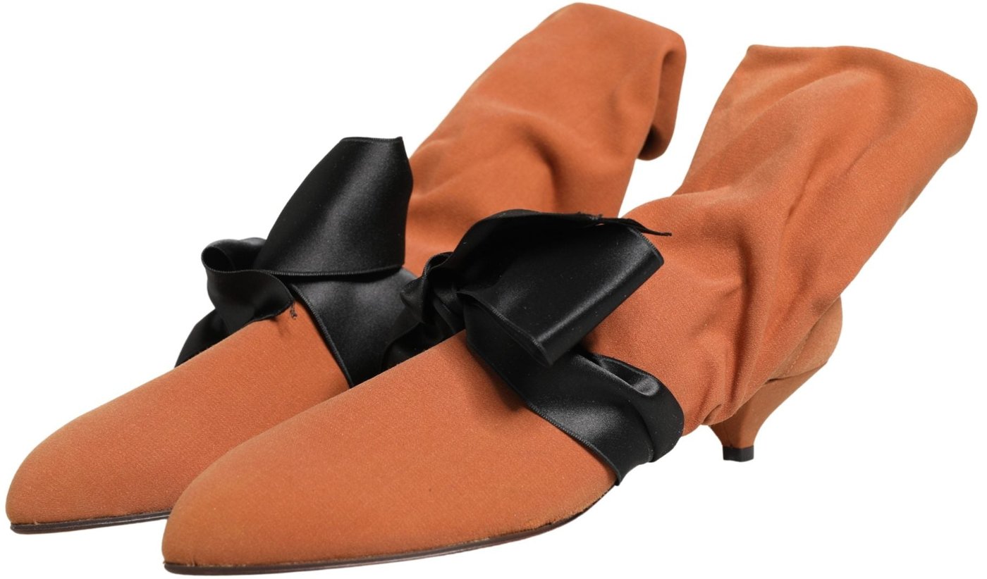 Dolce & Gabbana Brown Black Suede Boots Shoes