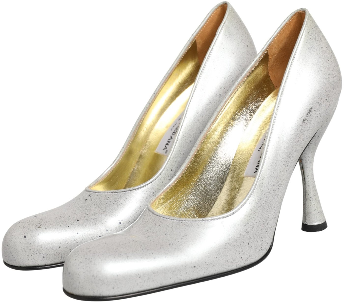Dolce & Gabbana White Leather High Heels Women Pumps Shoes