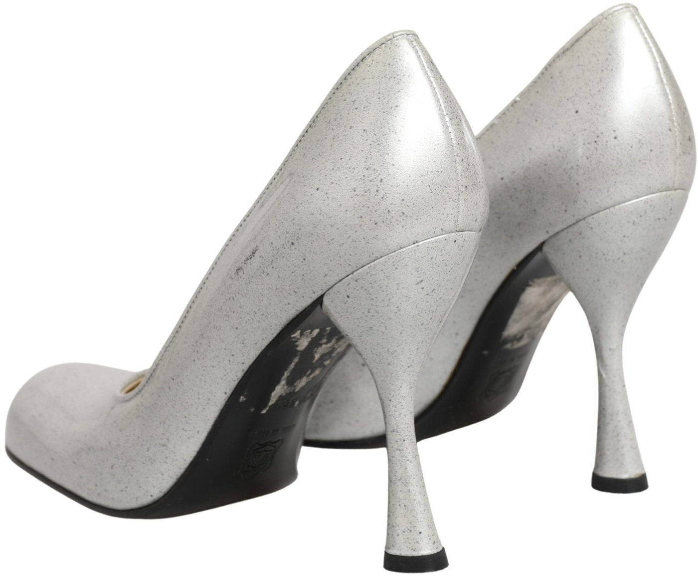 Dolce & Gabbana White Leather High Heels Women Pumps Shoes