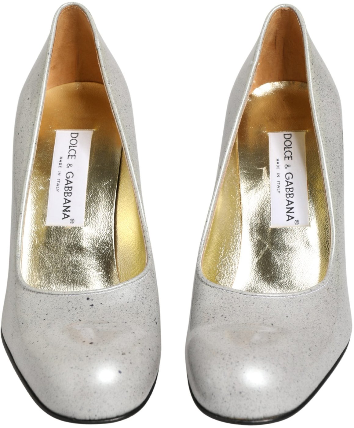 Dolce & Gabbana White Leather High Heels Women Pumps Shoes