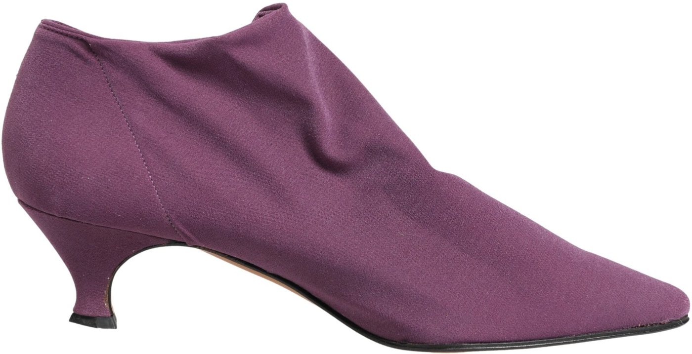 Dolce & Gabbana Shoes Purple Suede Ankle Boots Shoes