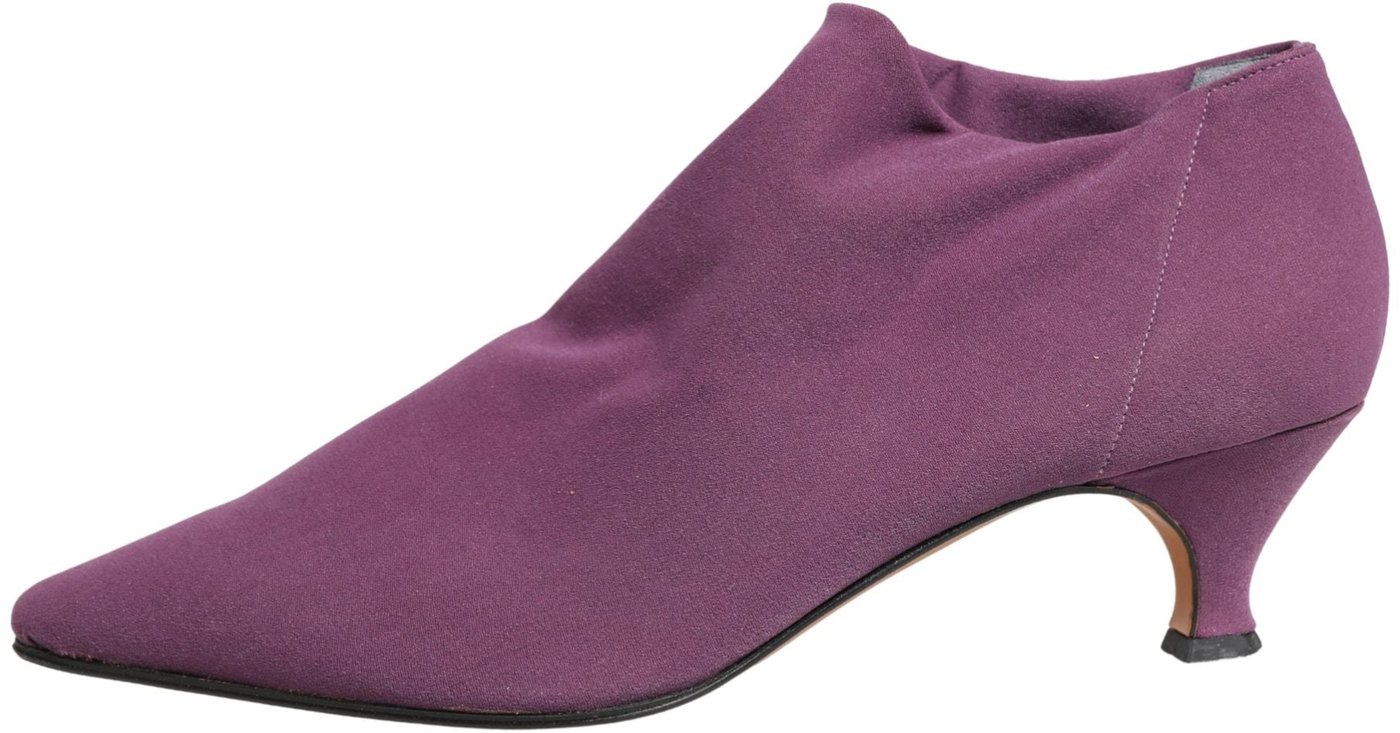 Dolce & Gabbana Shoes Purple Suede Ankle Boots Shoes