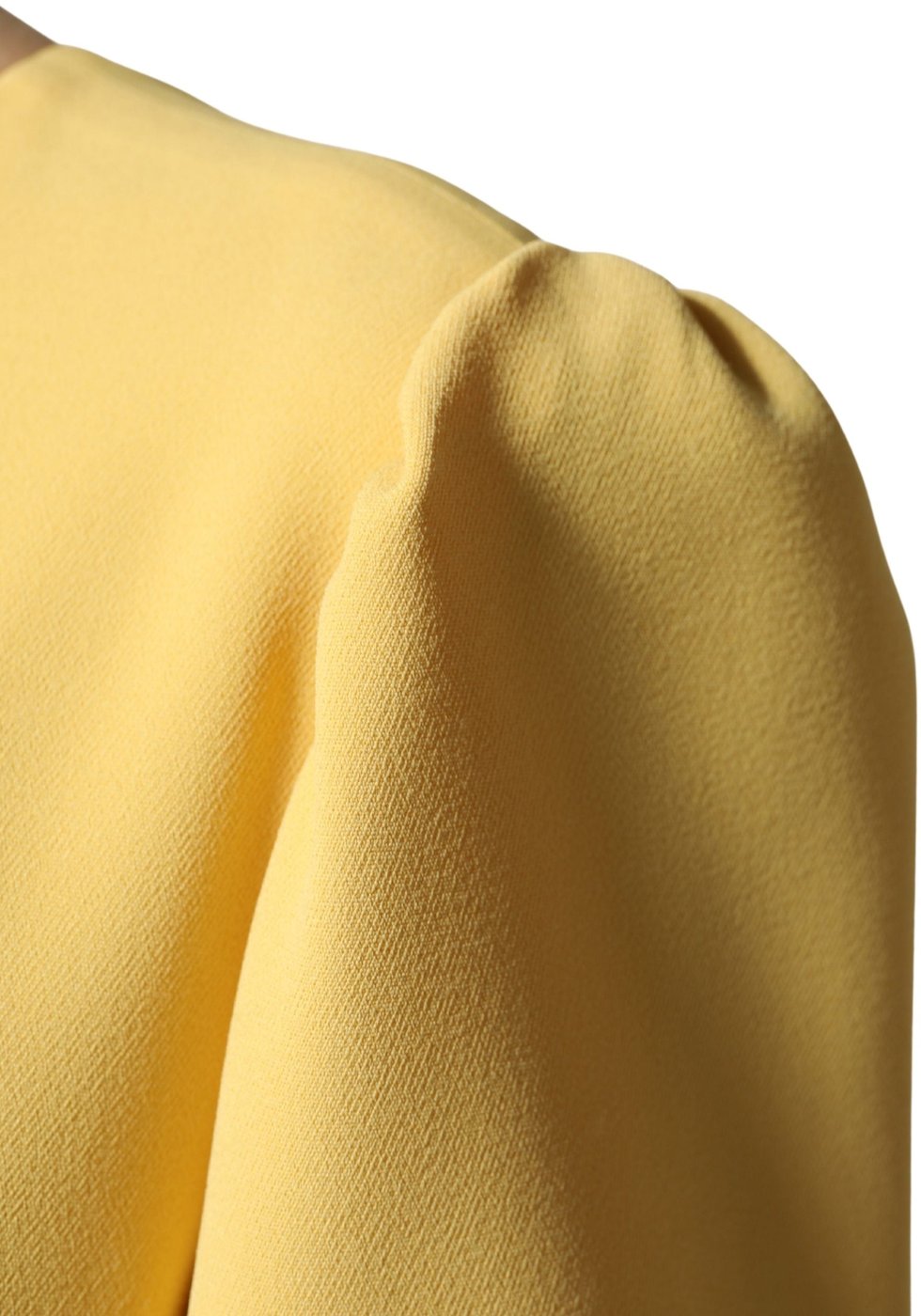 Dolce & Gabbana Yellow Short-Sleeved Crew Neck Midi Dress