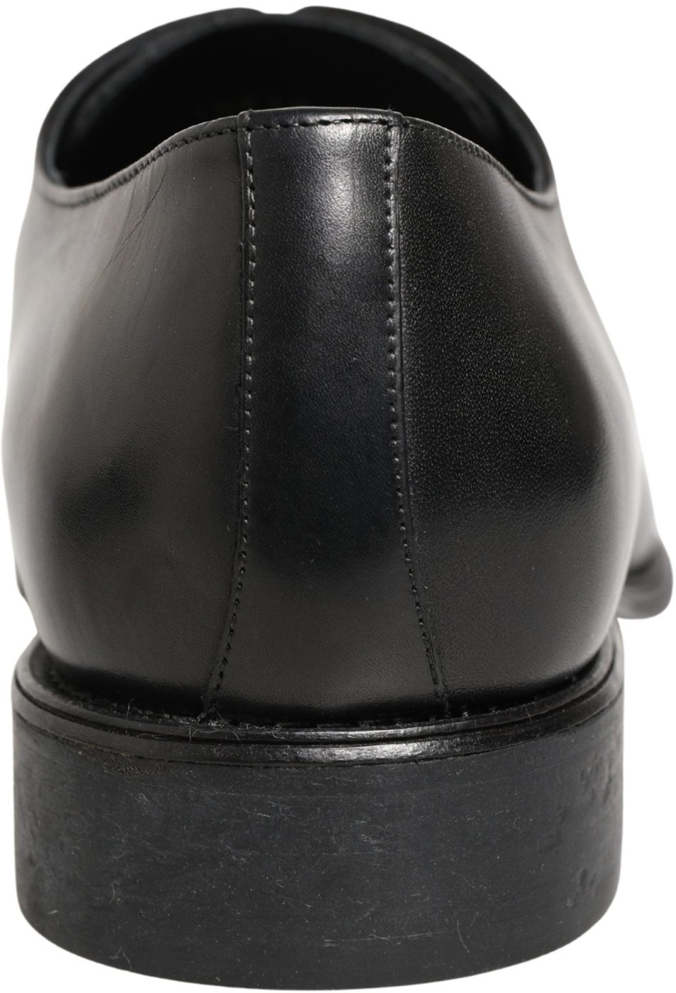 Dolce & Gabbana Black Calfskin Leather Derby Men Dress Shoes