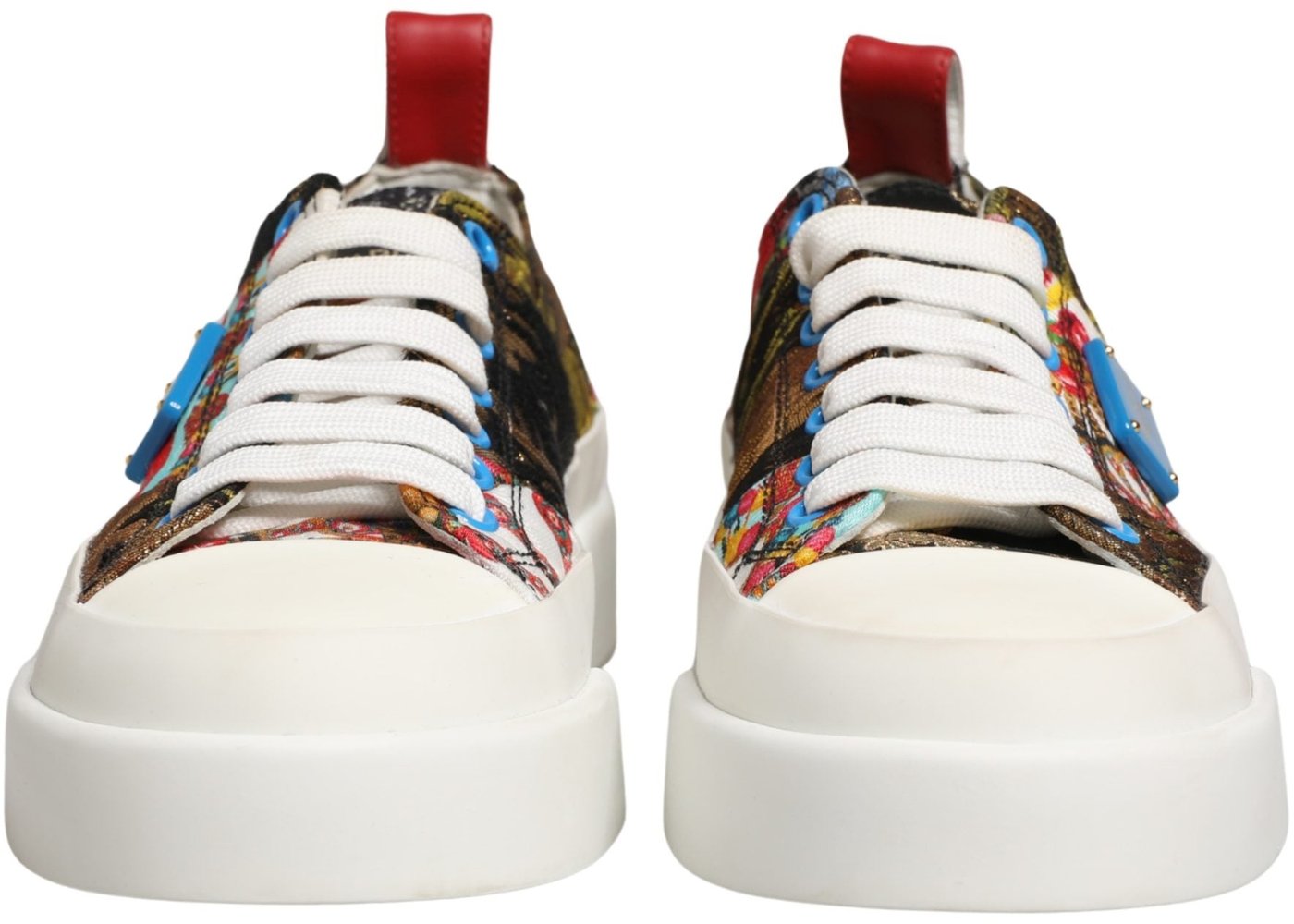 Dolce & Gabbana Multicolor Patchwork Low Top Sneakers Shoes