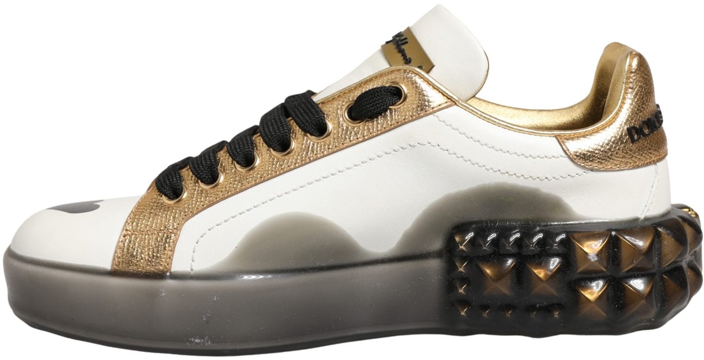 Dolce & Gabbana Multicolor Crystal StuddedLOVE Sneakers Shoes