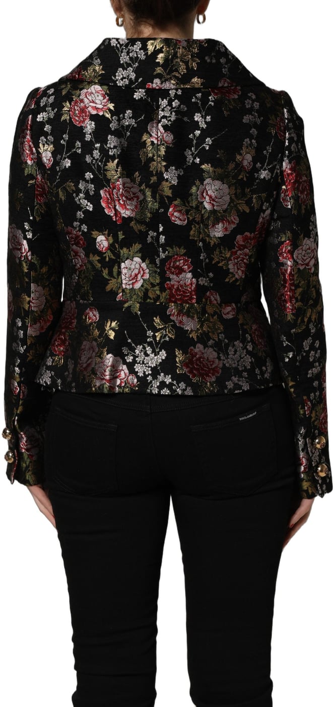 Dolce & Gabbana Multicolor Floral Brocade Blazer Jacket