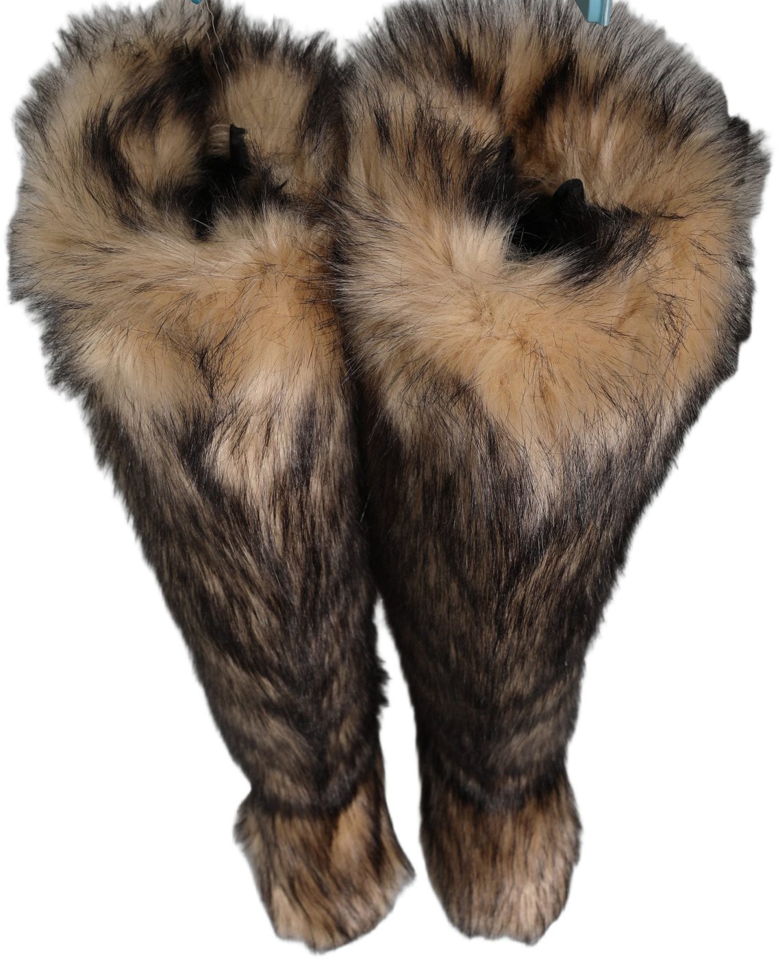 Dolce & Gabbana Brown Faux Skim Ski Fur Knee High Boots Shoes