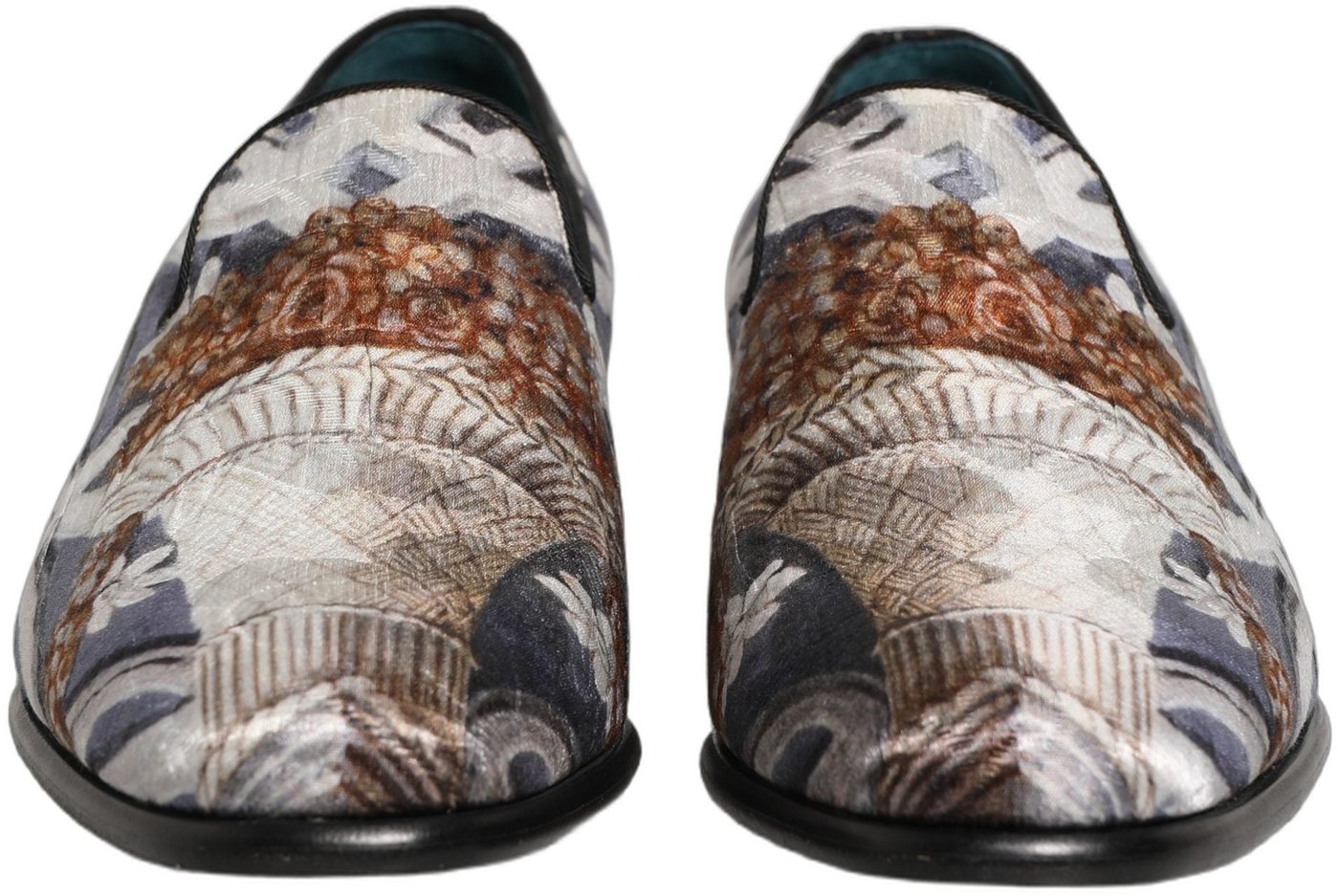 Dolce & Gabbana Multicolor Floral Tapestry Embroidery Loafer Shoes