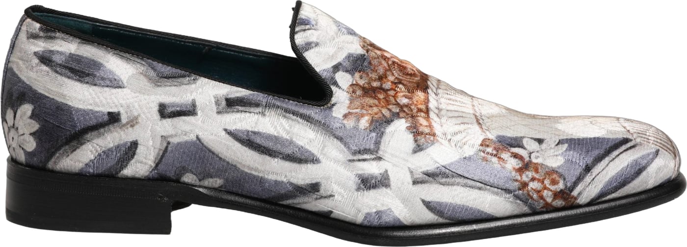Dolce & Gabbana Multicolor Floral Tapestry Embroidery Loafer Shoes
