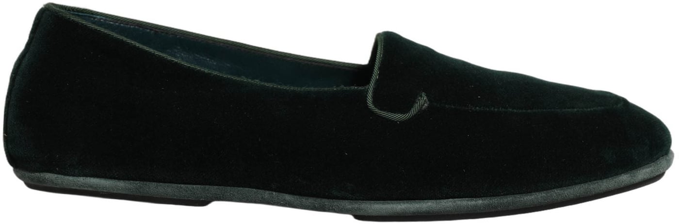 Dolce & Gabbana Green Velvet Slip On Men Flats Loafers Shoes