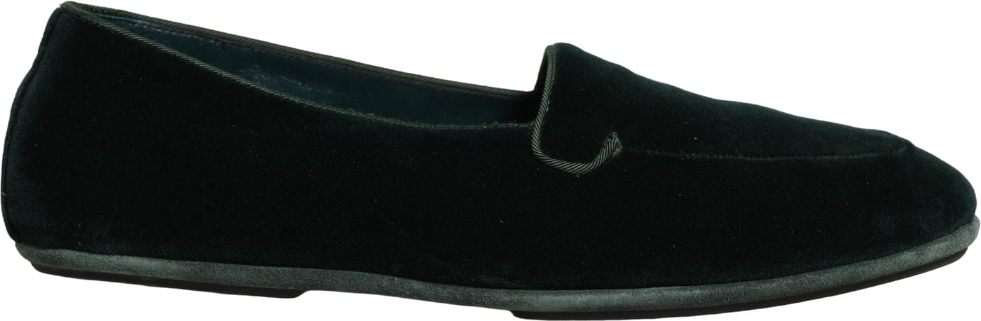 Dolce & Gabbana Green Velvet Slip On Men Flats Loafers Shoes