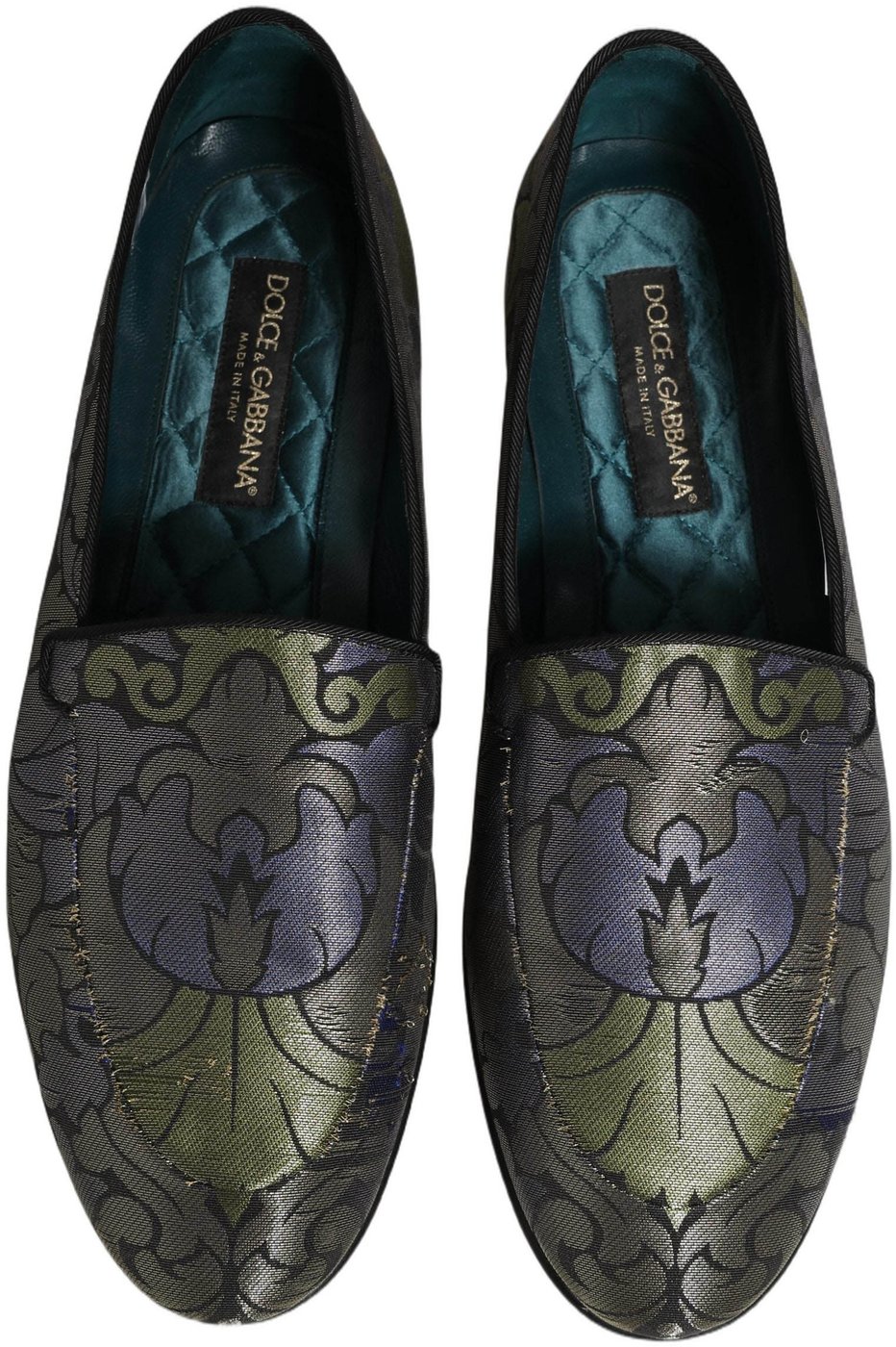 Dolce & Gabbana Multicolor Floral Jacquard Men Loafers Shoes