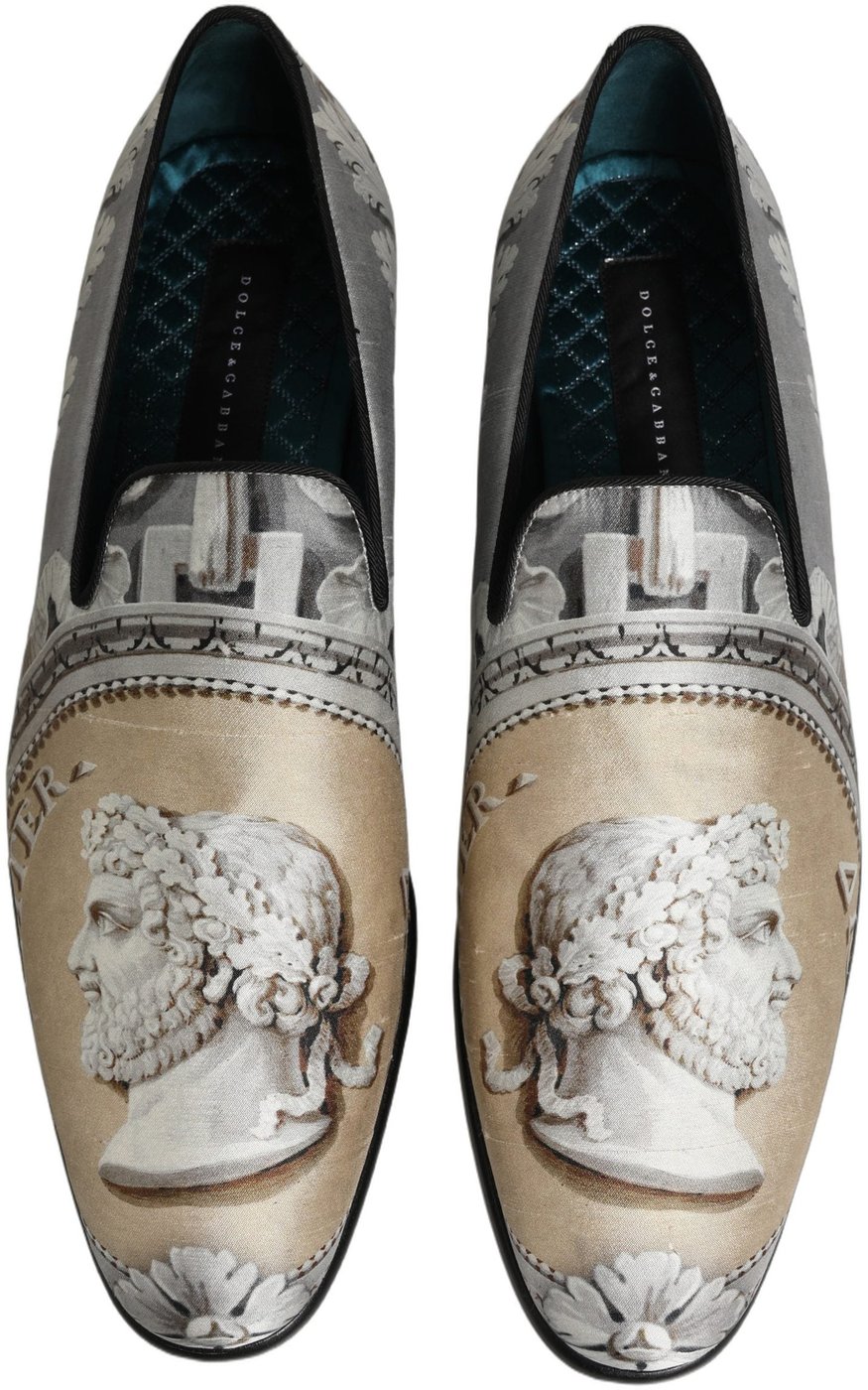 Dolce & Gabbana Multicolor Roman Slip On Dress Loafers Shoes