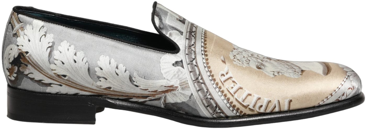Dolce & Gabbana Multicolor Roman Slip On Dress Loafers Shoes
