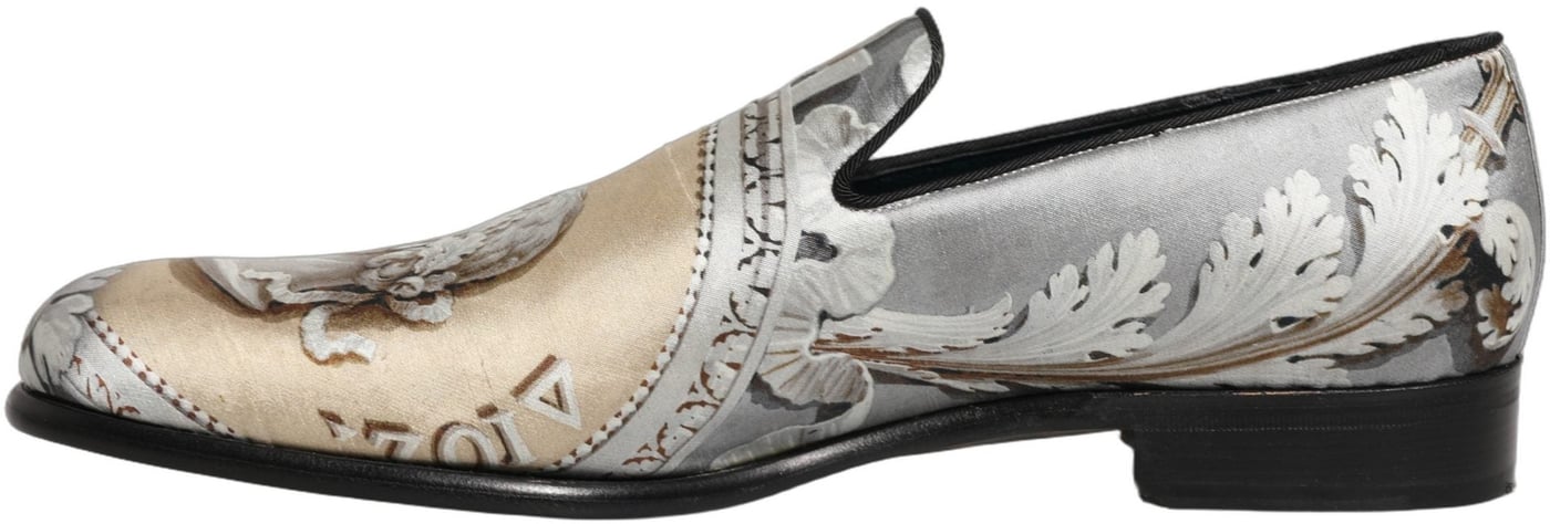 Dolce & Gabbana Multicolor Roman Slip On Dress Loafers Shoes