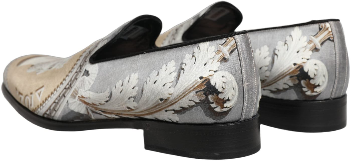 Dolce & Gabbana Multicolor Roman Slip On Dress Loafers Shoes