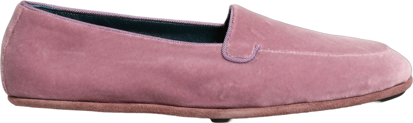 Dolce & Gabbana Pink Velvet Slip On Men Flats Loafers Shoes