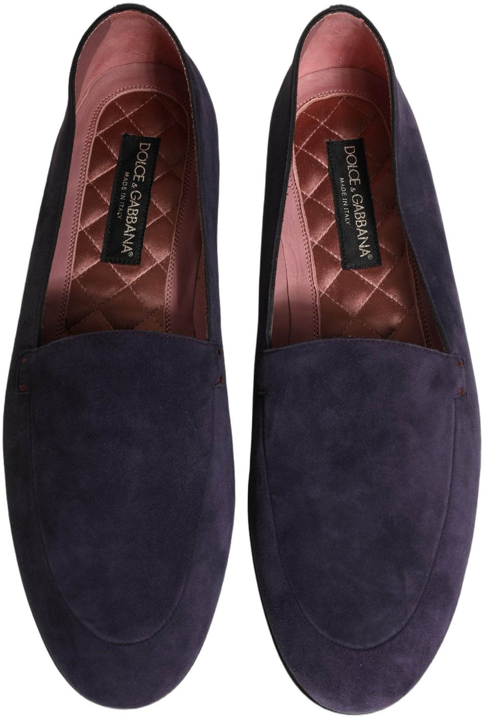 Dolce & Gabbana Violet Velvet Slip On Men Flats Loafers Shoes