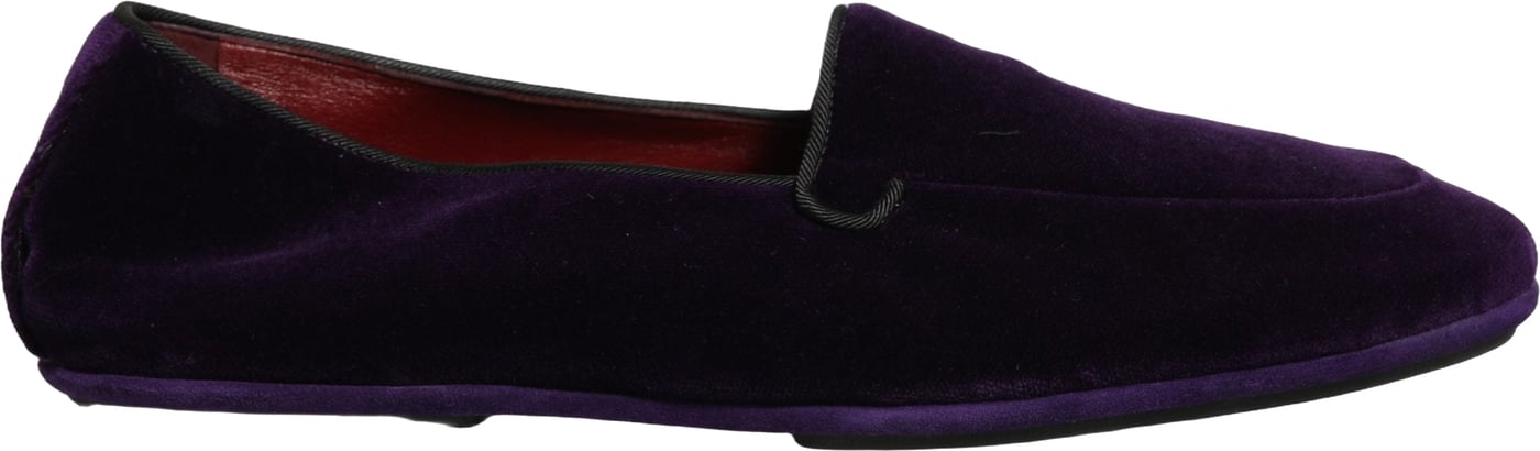 Dolce & Gabbana Violet Velvet Slip On Men Flats Loafers Shoes