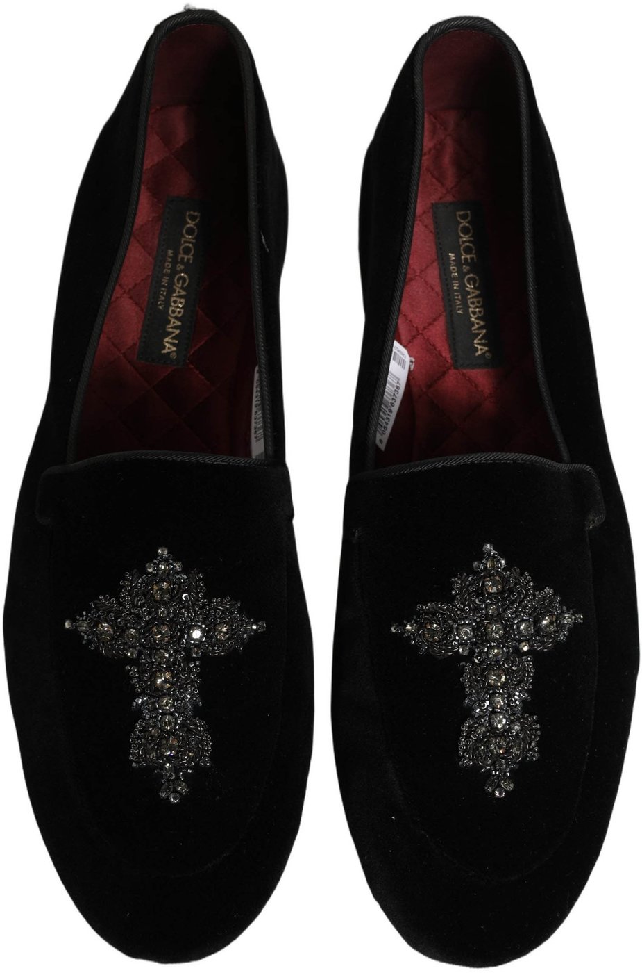 Dolce & Gabbana Black Suede Embellished Dress Loafers Shoes