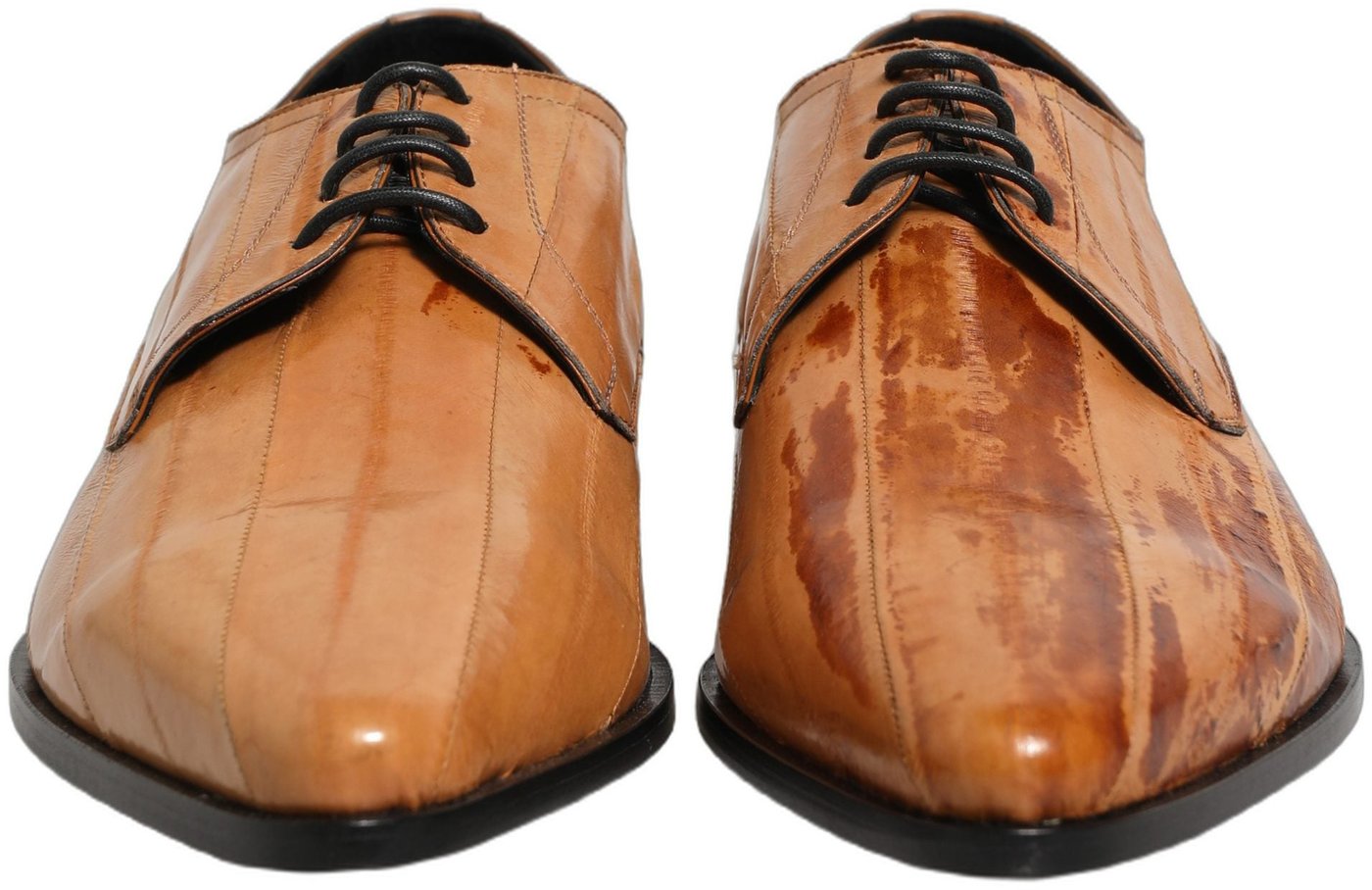 Dolce & Gabbana Brown Leather Lace Up Men Derby Dress Shoes