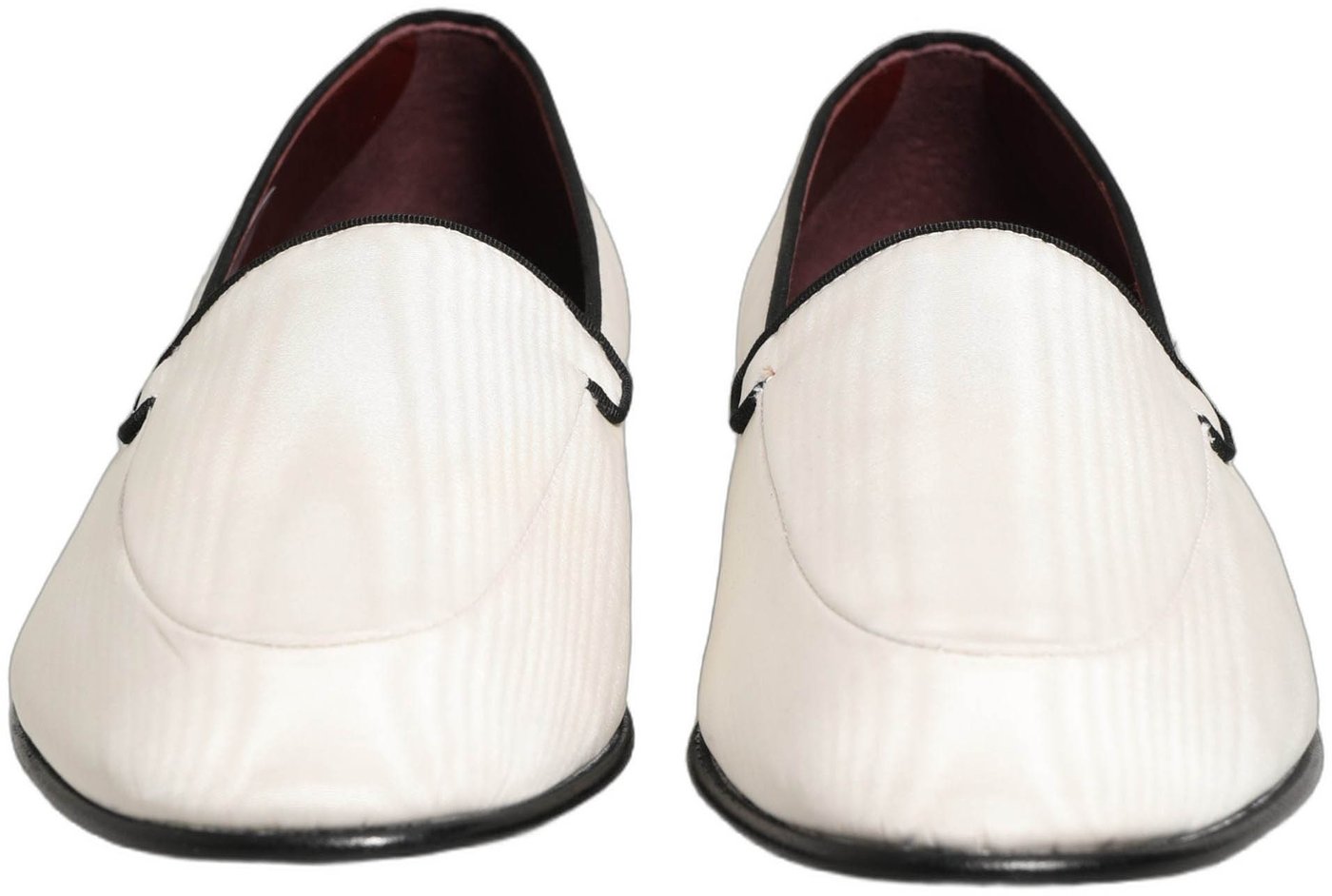 Dolce & Gabbana White Velvet Slip On Men Flats Loafers Shoes