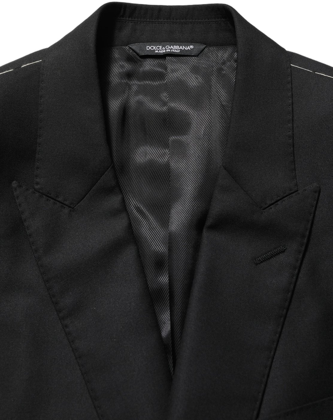 Dolce & Gabbana Black Wool Single Breasted Blazer Jacket