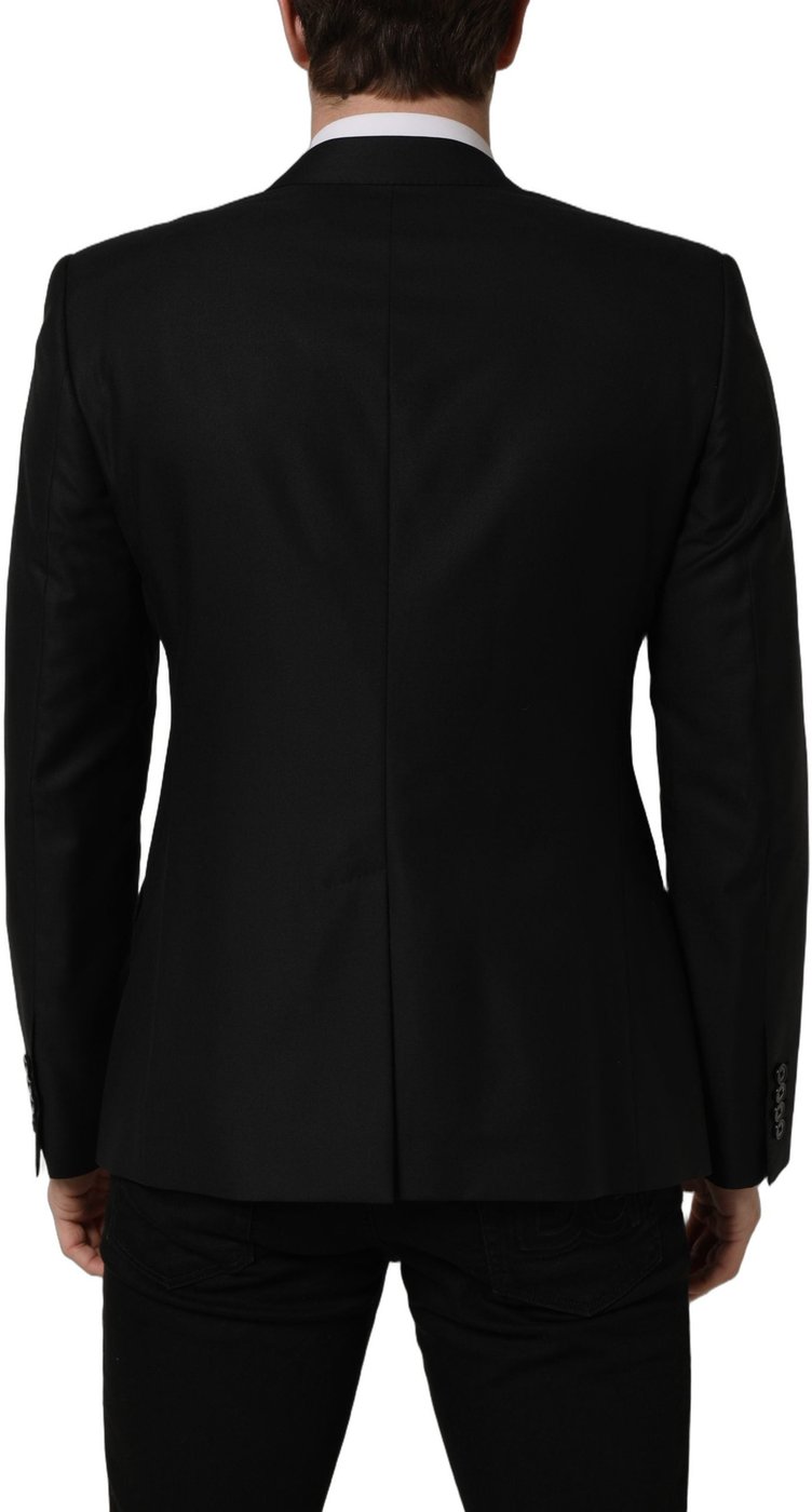 Dolce & Gabbana Black Wool Single Breasted Blazer Jacket