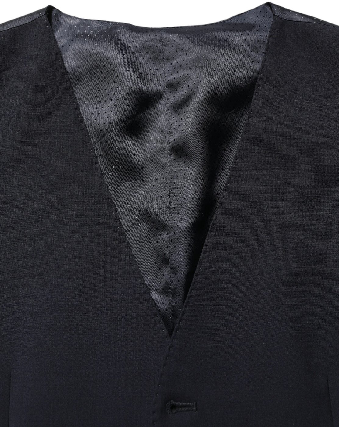 Dolce & Gabbana Black Wool Single Breasted Waistcoat Vest