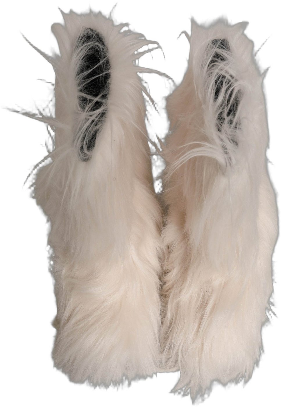 Dolce & Gabbana White Faux Fur Mid Calf Men Boots Shoes