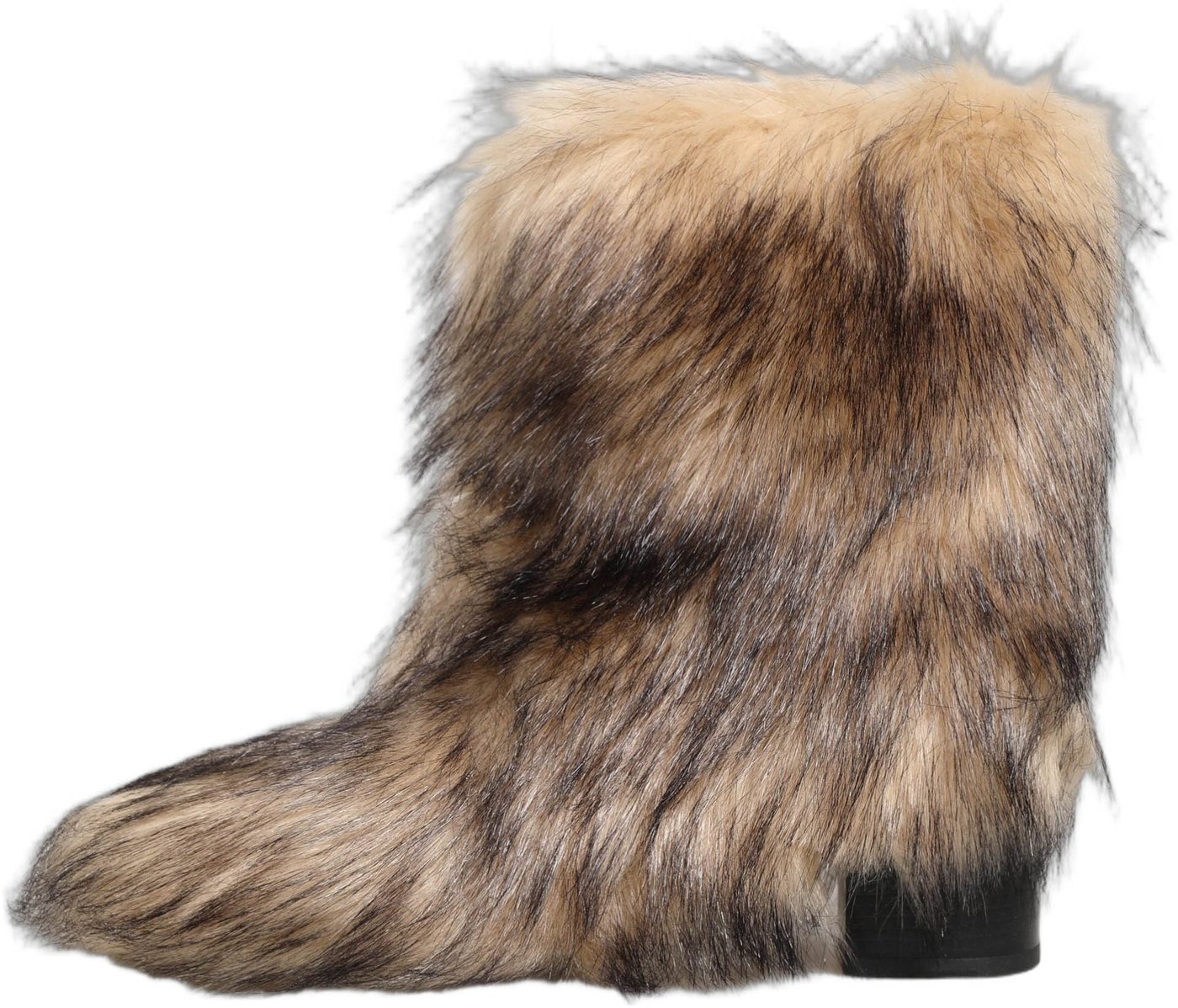 Dolce & Gabbana Brown Faux Fur Mid Calf Men Boots Shoes