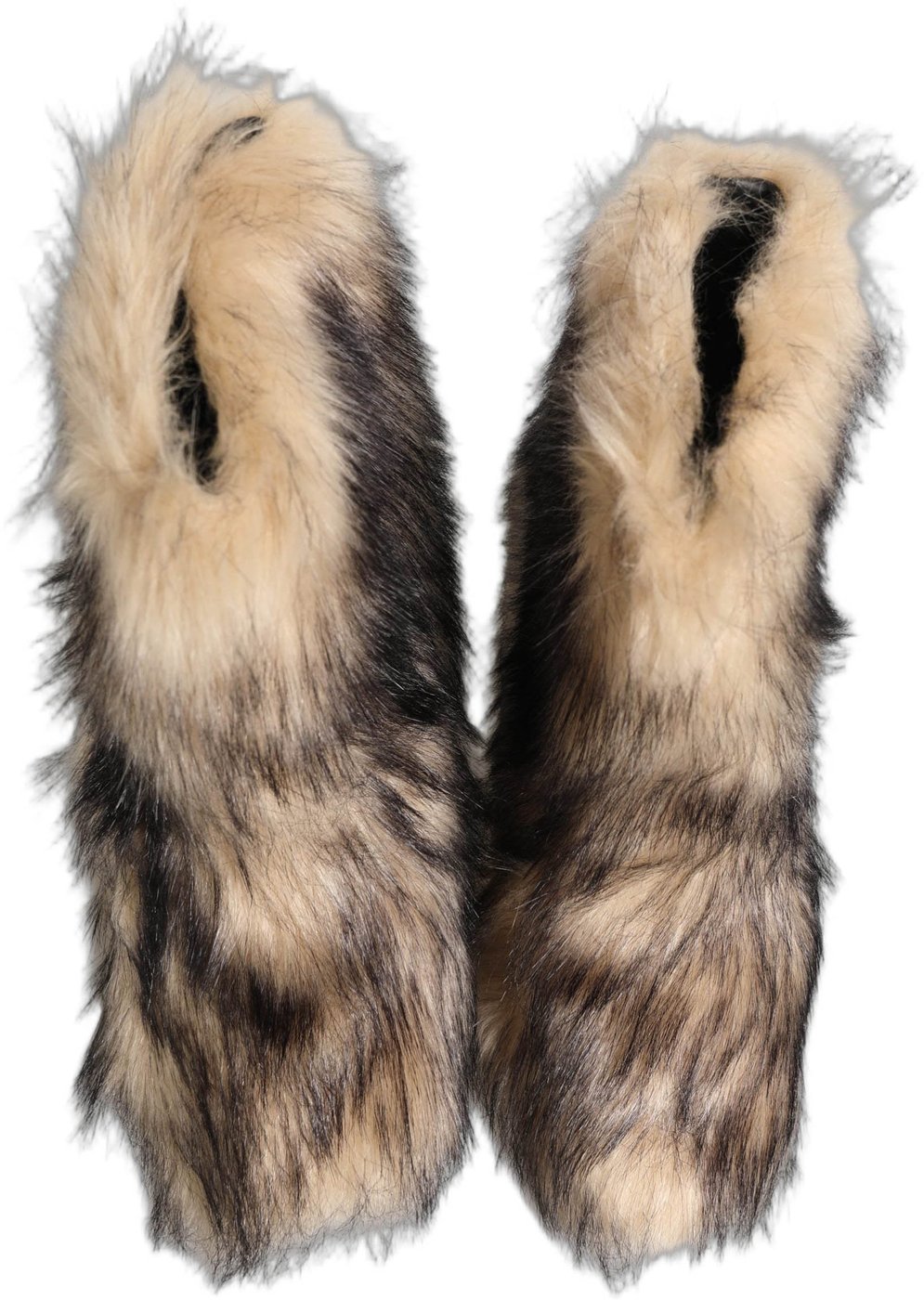 Dolce & Gabbana Brown Faux Fur Mid Calf Men Boots Shoes