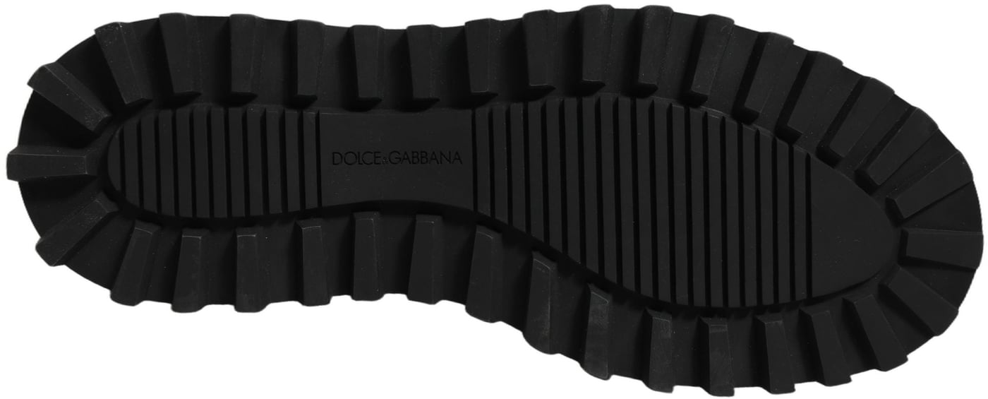 Dolce & Gabbana Black Crystal Embellished Short Boots Shoes