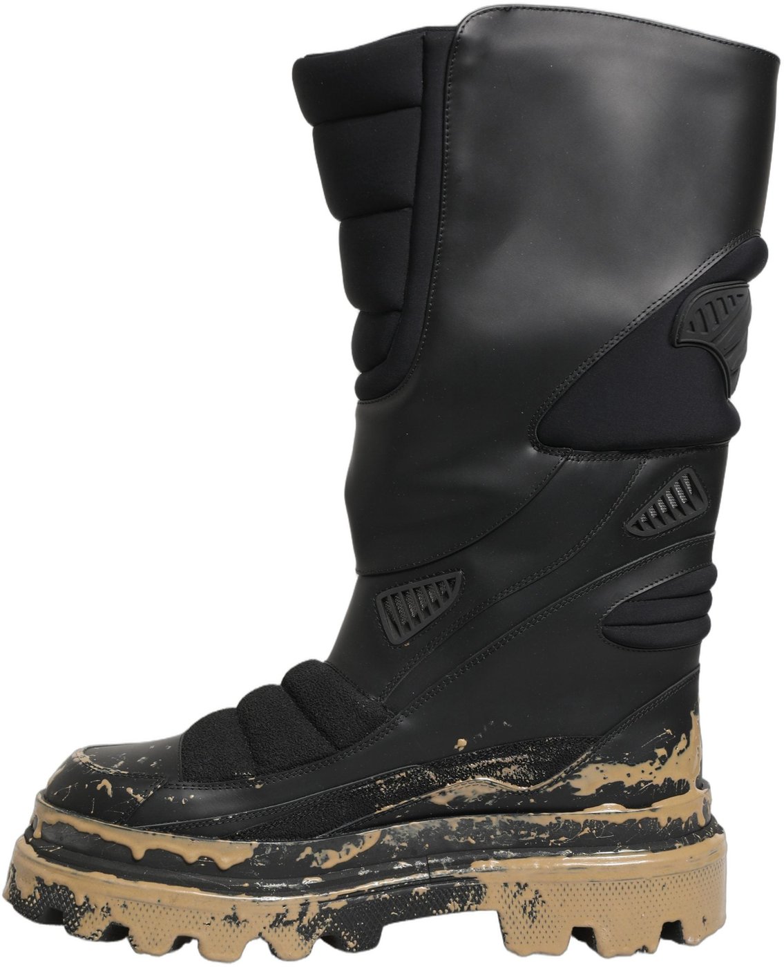 Dolce & Gabbana Black Leather Biker Mid Calf Men Boots Shoes