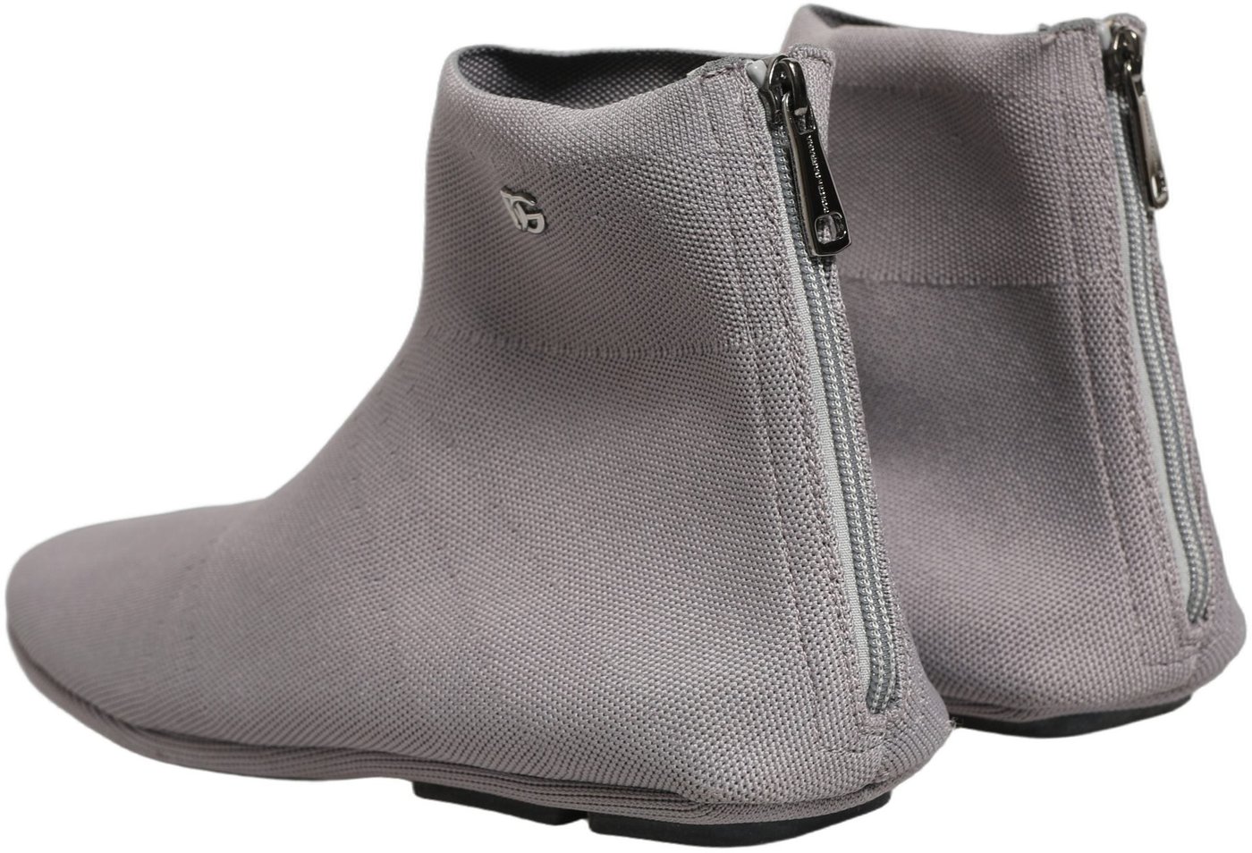 Dolce & Gabbana Gray Stretch Mesh Men Ankle Boots Shoes