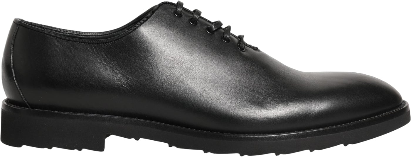 Dolce & Gabbana Black Leather Men Oxford Dress Formal Shoes