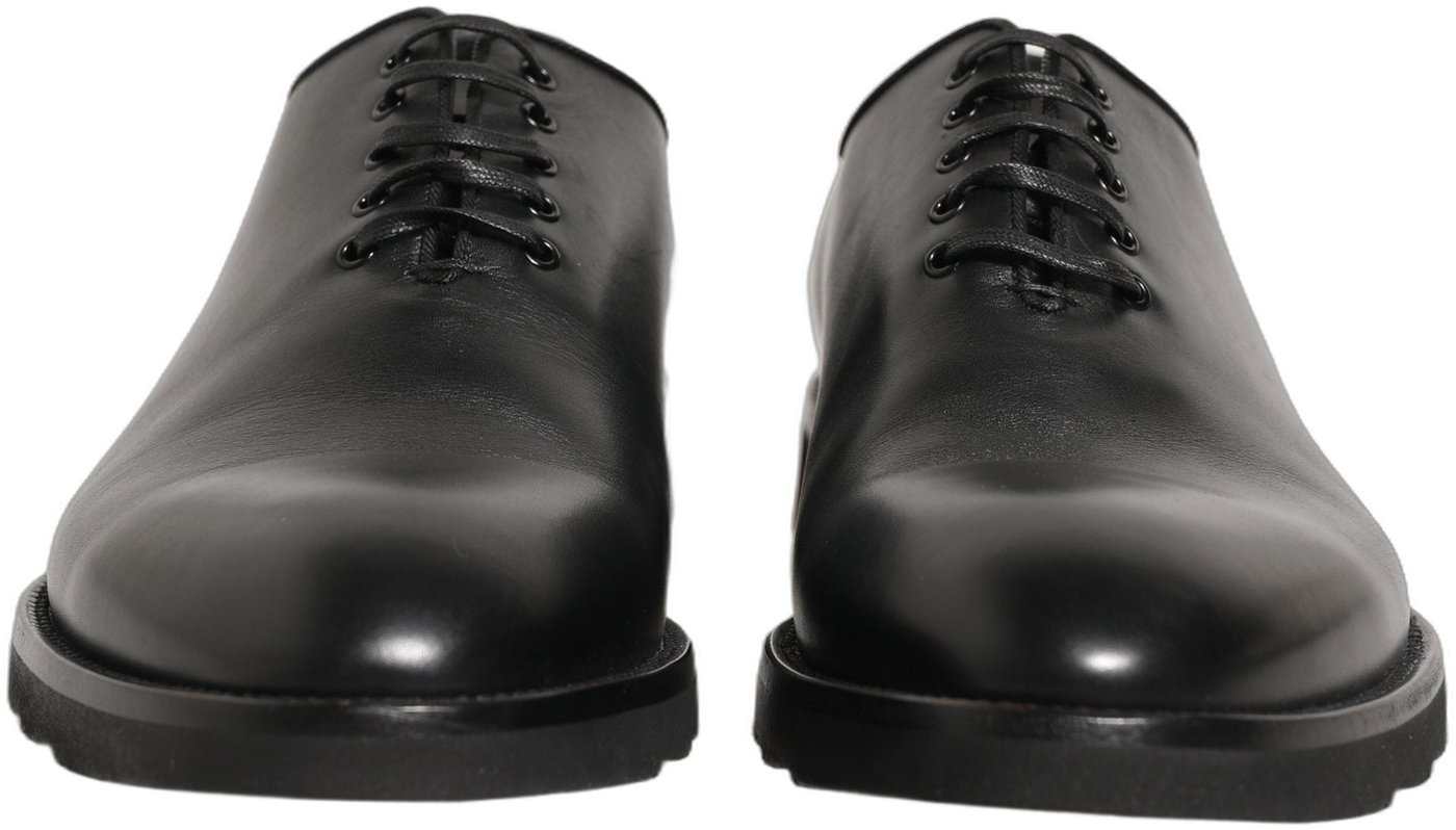 Dolce & Gabbana Black Leather Men Oxford Dress Formal Shoes