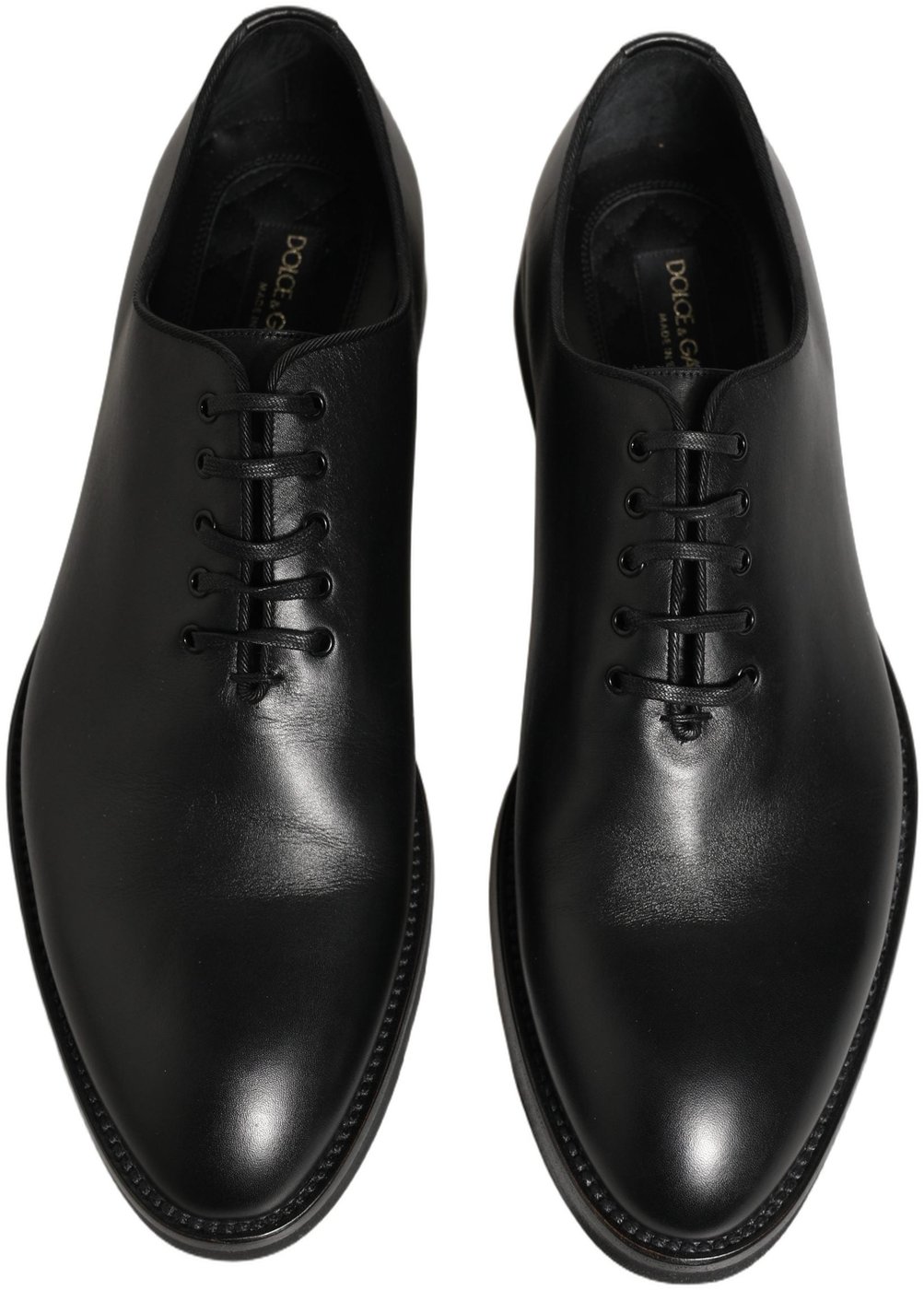 Dolce & Gabbana Black Leather Men Oxford Dress Formal Shoes